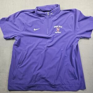 Nike Coaches Jacket SS W LWT Mens 2XL Purple Missouri Valley Football Hoodie